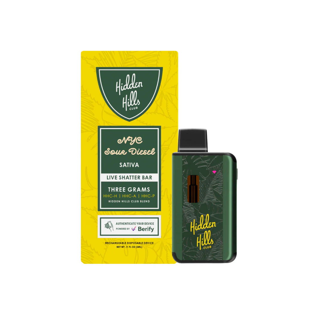 Hidden Hills Club Live Shatter Bar NYC Sour Diesel