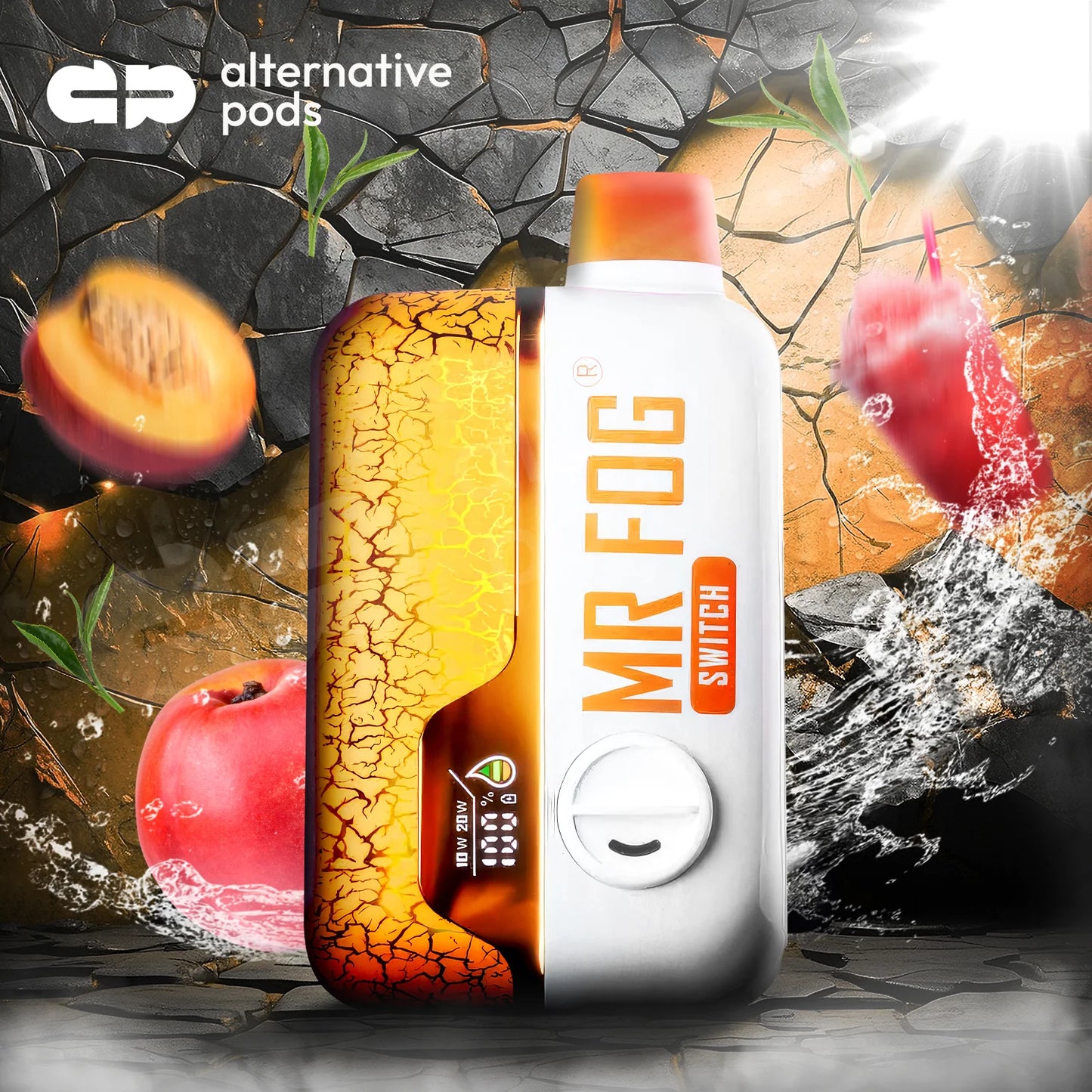 Mr Fog Peach Blue Razz Mango Ice