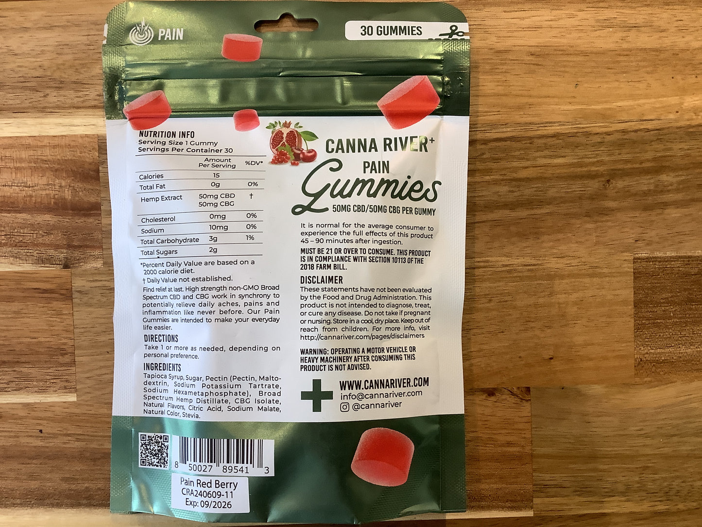 Canna River Red Berry Pain Gummies