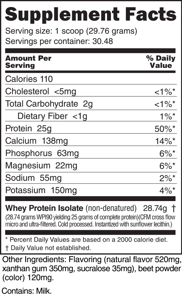 NutraBio Whey Protein Isolate 2 Pounds - Strawberry Ice Cream