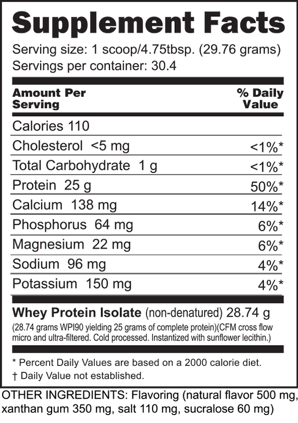 NutraBio Whey Protein Isolate 2 Pounds - Alpine Vanilla