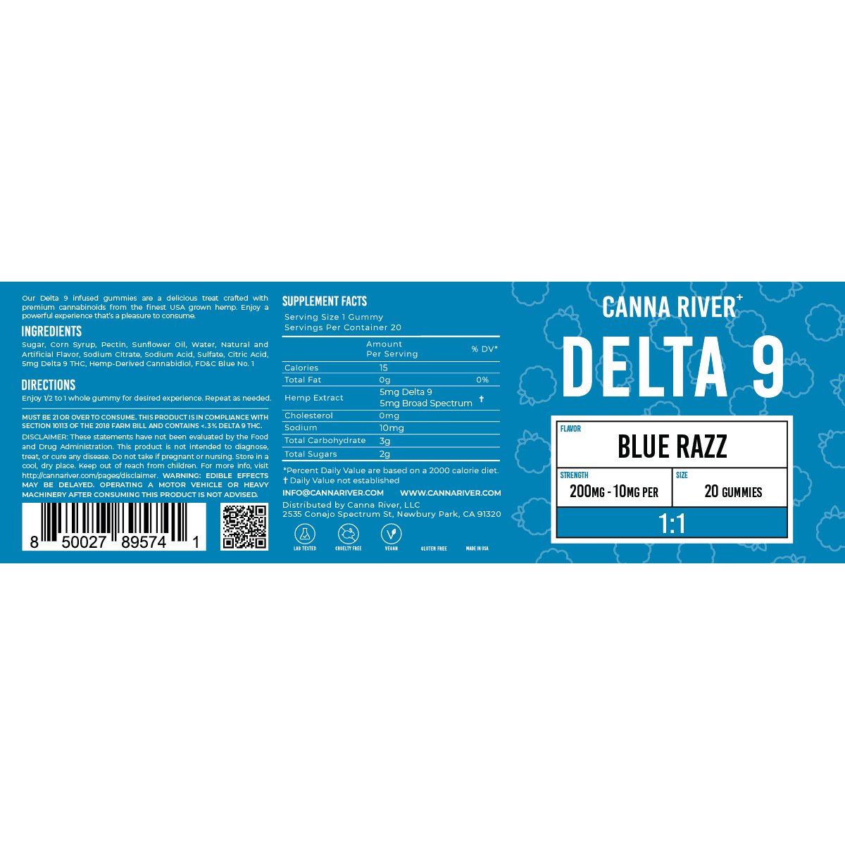 Delta 9 Gummies - Blue Razz