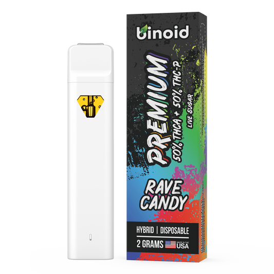 Binoid Premium 50/50 Live Sugar 2G Dispo Rave Candy