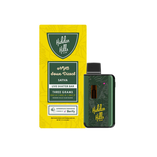 Hidden Hills Club Live Shatter Bar NYC Sour Diesel