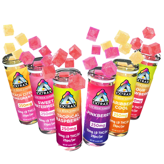 Extrax Live Resin Gummies 250 MG Tropical Raspberry