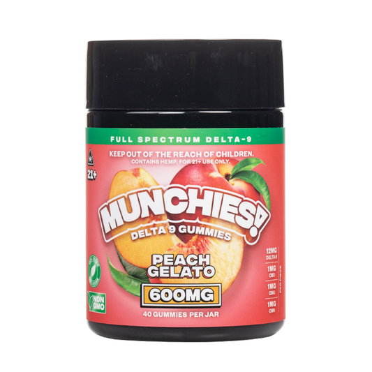 Munchies D9 600 mg Gummies Peach Gelato