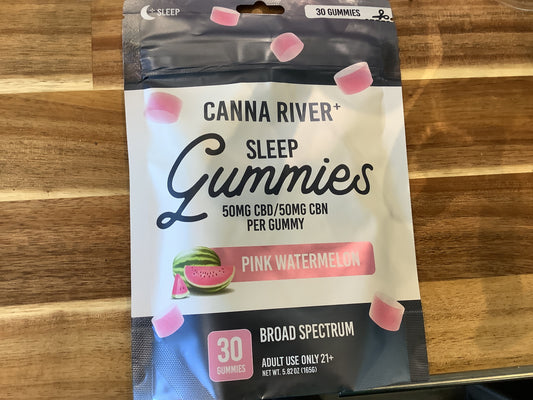Canna River Sleep Gummies Pink Watermelon