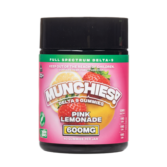 Munchies D9 600 mg Gummies Pink Lemonade