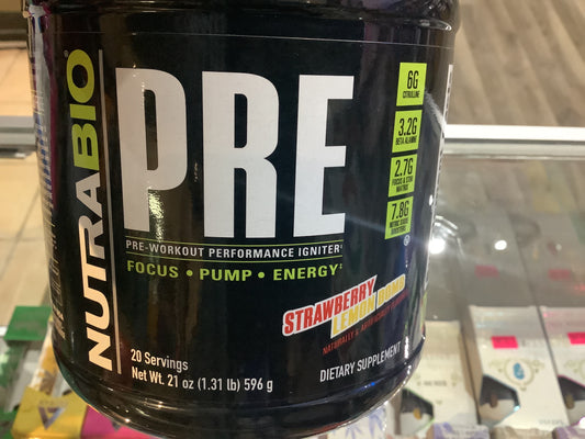NUTRABIO pre-workout Strawberry Lemon Bomb