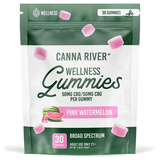 Canna River CBD CBG Wellness Gummies Pink Watermelon 30 pcs.