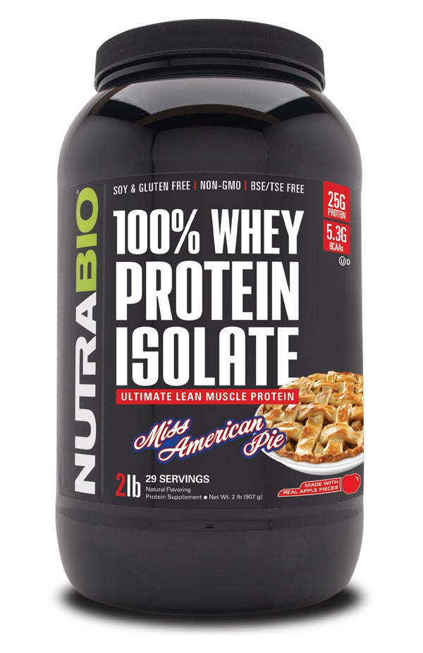 NutraBio Whey Protein Isolate 2 Pounds - Miss American Pie