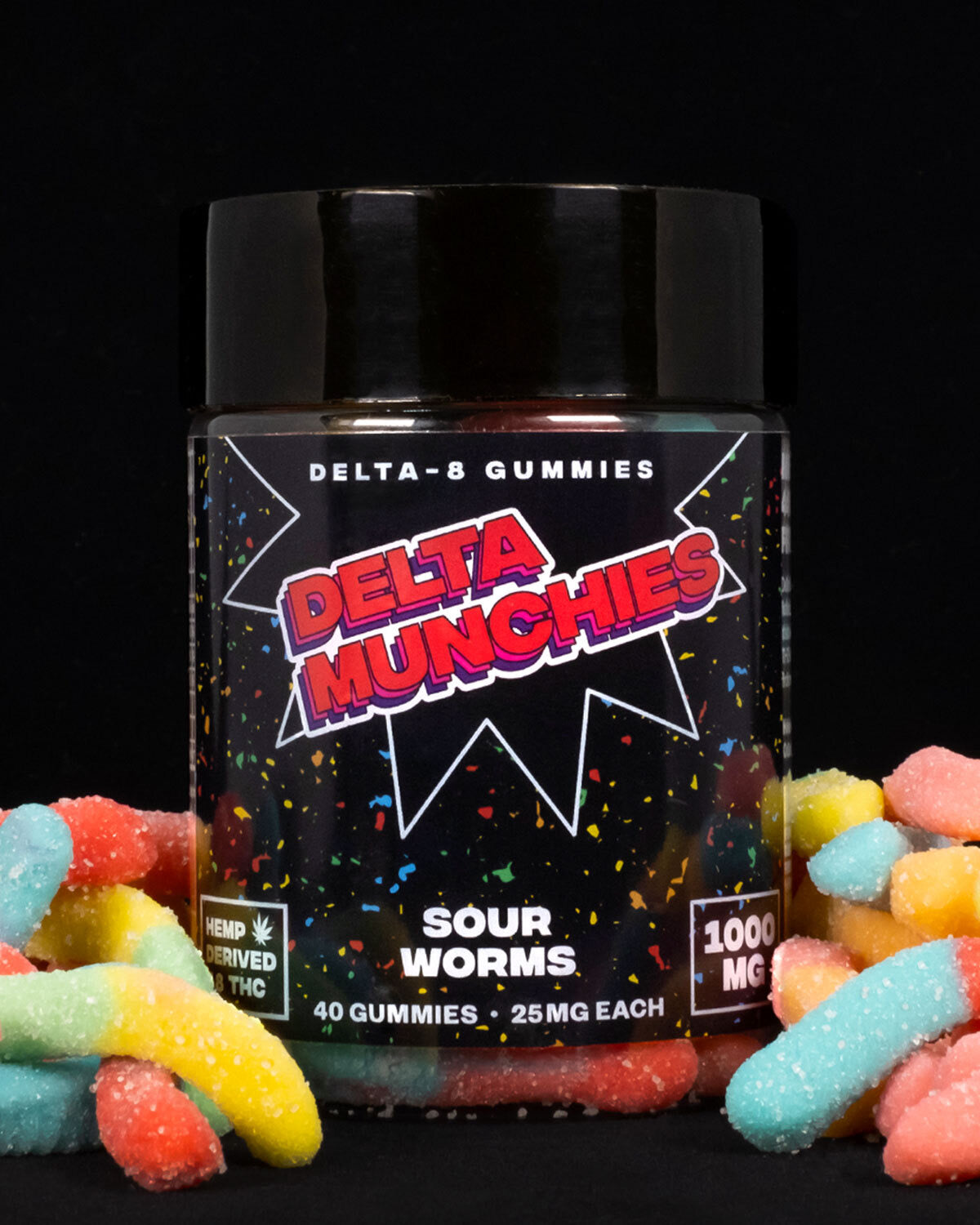 Delta munchies Delta 8 Gummies - Sour Worm 1000mg