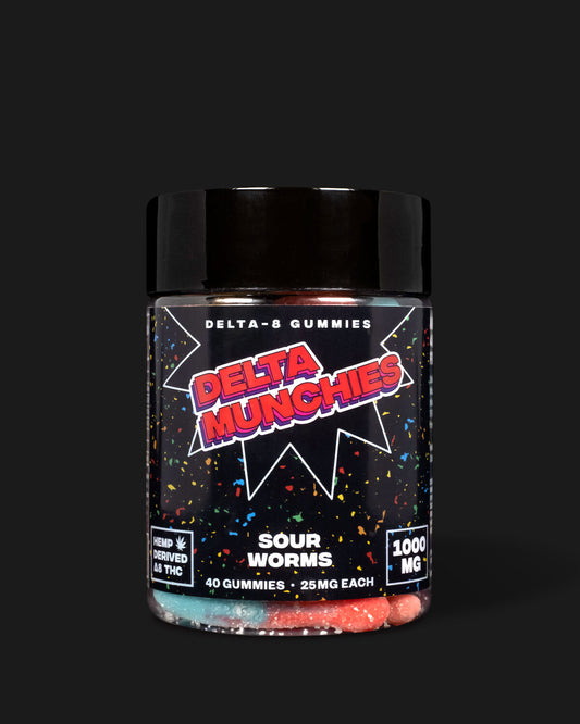 Delta munchies Delta 8 Gummies - Sour Worm 1000mg