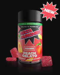 Delta Munchies D9 gummies peach gelato